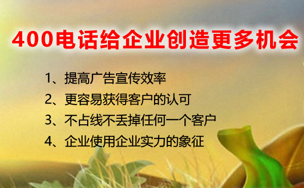 400電話給企業(yè)創(chuàng)造更多機(jī)會